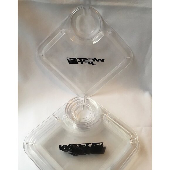 Westjet Airlines Snack Tray  Glass Holder Food Appetizer Promotion Advertising - Picture 2 of 3